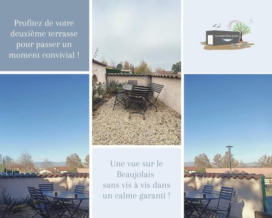 Studio De Jardin "Le Temps D Une Pause" Jusqu'A 4 Personnes En Face Du Beaujolais - Climatisation Et Borne Recharge Vehicule Electrique Montmerle-sur-Saone Exterior foto